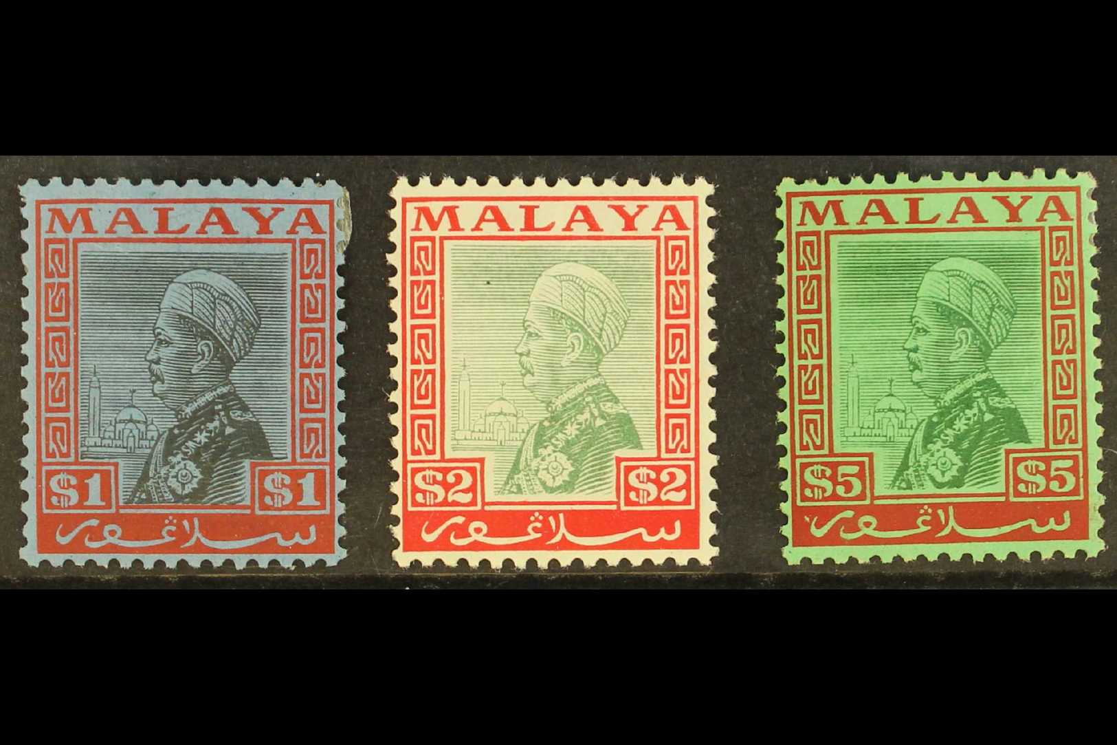 SELANGOR 1935-41 $1 To $5, SG 83/85, Very Fine Mint. (3) For More Images, Please Visit Http://www.sandafayre.com/itemdet - Other & Unclassified