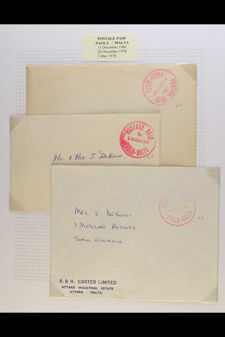 1950's-1970's COVERS HOARD. An Interesting Accumulation Of Philatelic Covers In A Box, Inc Commercial Mail, Covers With  - Malta (...-1964)