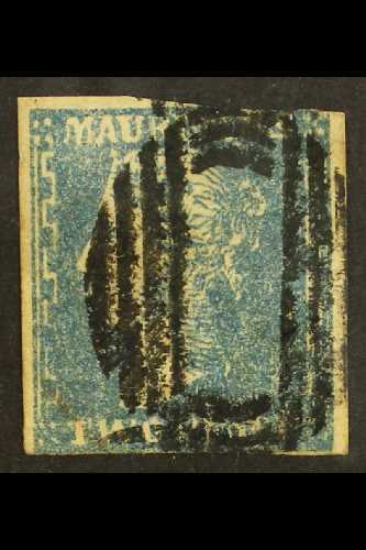 1859 2d Blue "DARDENNE", SG 43a, Used With Two Plus Margins, Design Cut Into At Top Right, And With Repaired Tear At Foo - Maurice (...-1967)