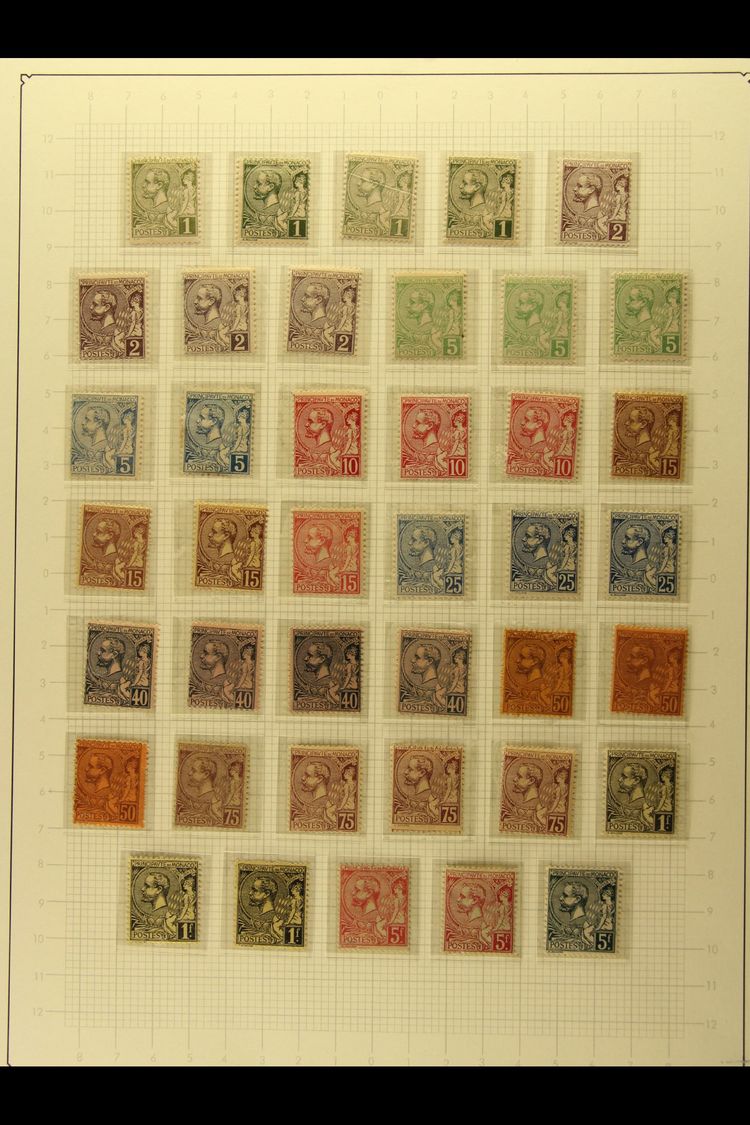 1885-1921 CHARLES AND ALBERT Mint And Used Collection In Hingeless Mounts On Leaves. With 1885 Charles III Small Range T - Autres & Non Classés