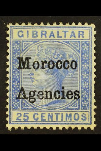 1898-1900 25c Ultramarine With INVERTED "V" FOR "A" Variety, SG 4a, Fine Mint. For More Images, Please Visit Http://www. - Autres & Non Classés