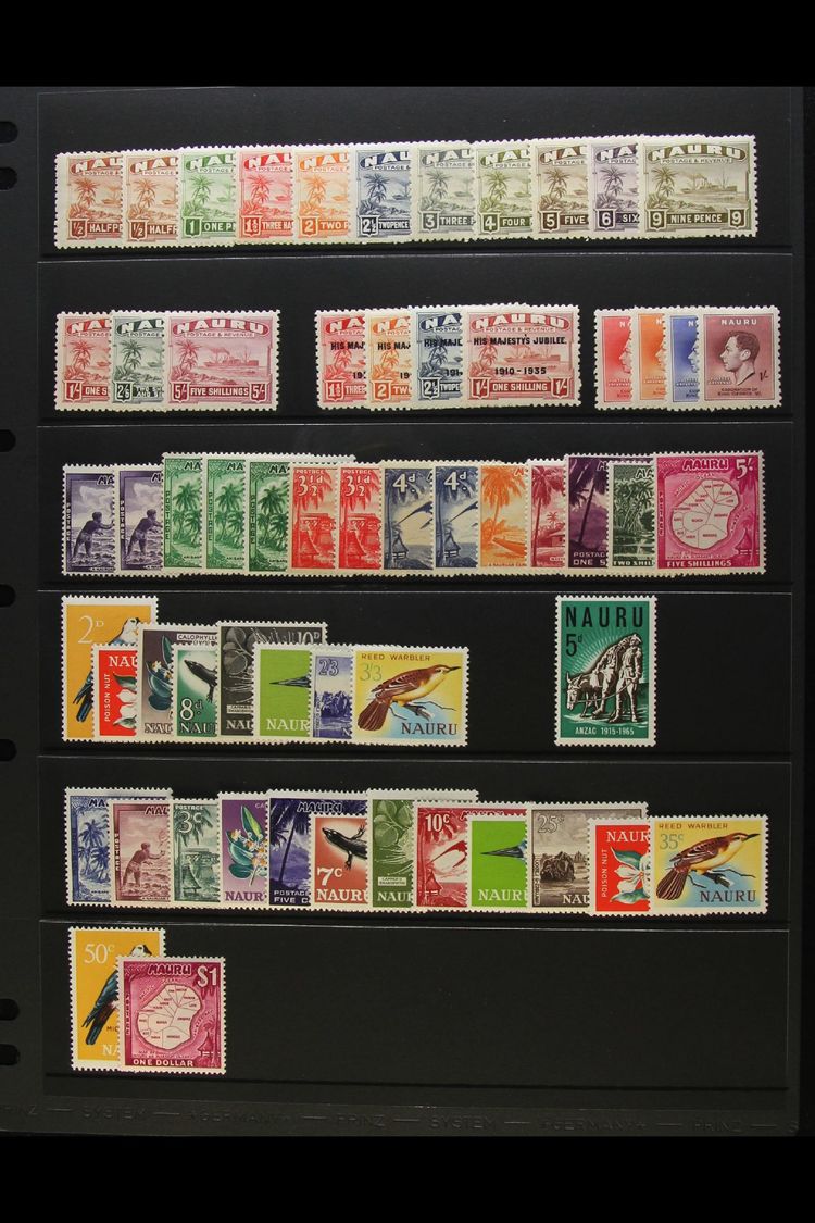 1916 - 1961 FRESH MINT COLLECTION Useful Selection With 1924 Shiny Surfaced Freighter Set To 5s, 1935 Jubilee, 1954 View - Nauru