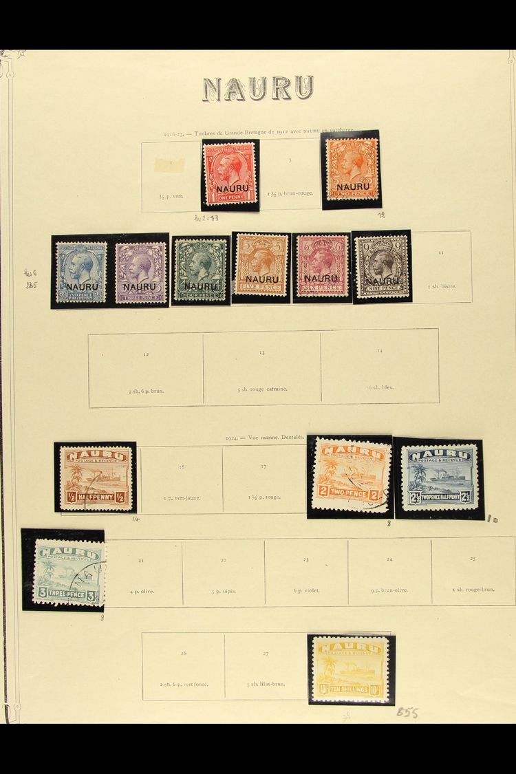 1916-73 MINT & USED COLLECTION Inc 1916-23 KGV Opt'd Defin Range To 6d Used & 9d Unused, 1924-48 Freighter Range To 10s  - Nauru