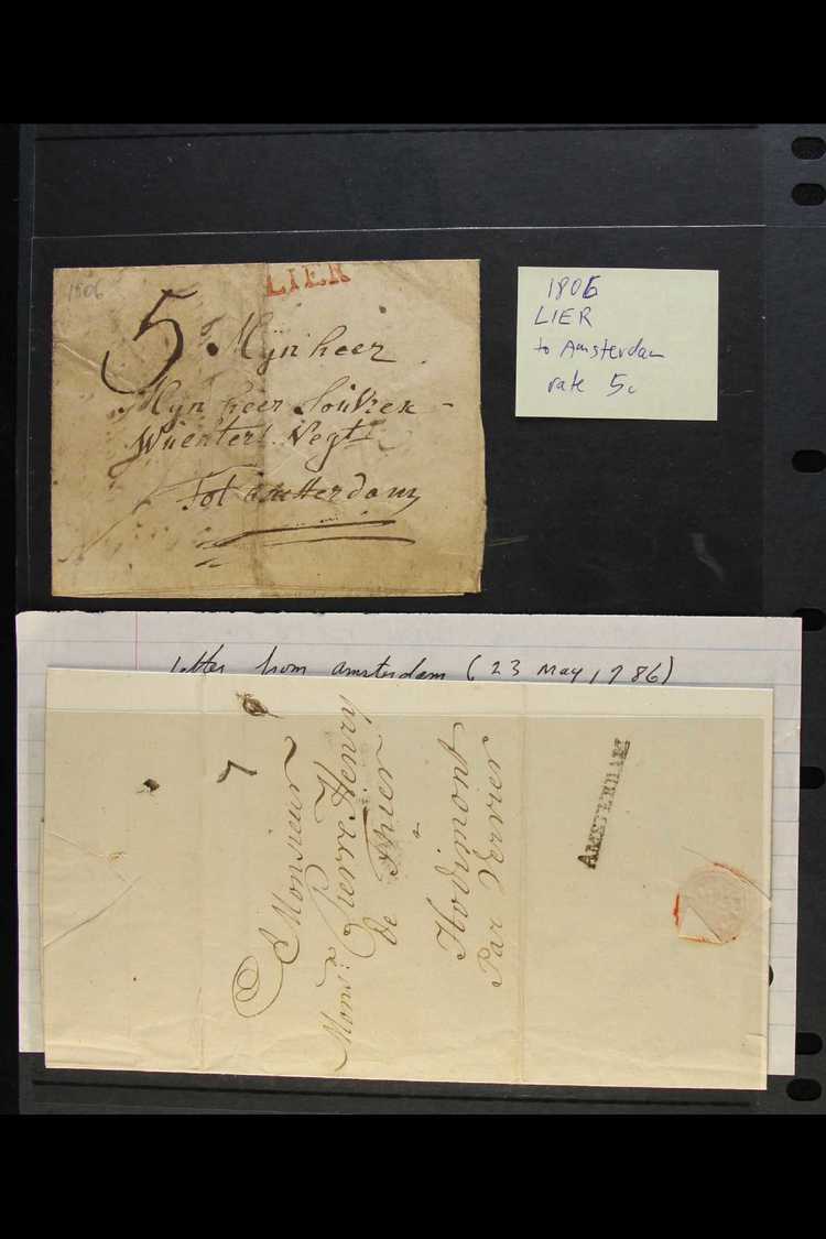 1786-1852 STAMPLESS COVERS Interesting Collection Of Pre-stamp Entires & Entire Letters, Each With Identified Postal Mar - Andere & Zonder Classificatie