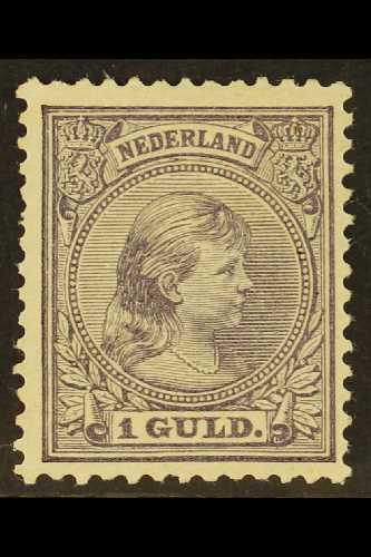 1891-94 1g Slate-violet (NVPH 44, SG 157), Mint, Hinge Thin And Slightly Short Perf At Left, But Fresh And Attractive.   - Andere & Zonder Classificatie