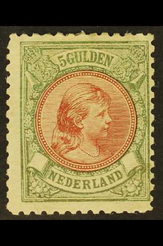 1896 Young Wilhelmina 5g Lake And Bronze Green (NVPH 48, SG 165), Mint With Original Gum. For More Images, Please Visit  - Autres & Non Classés