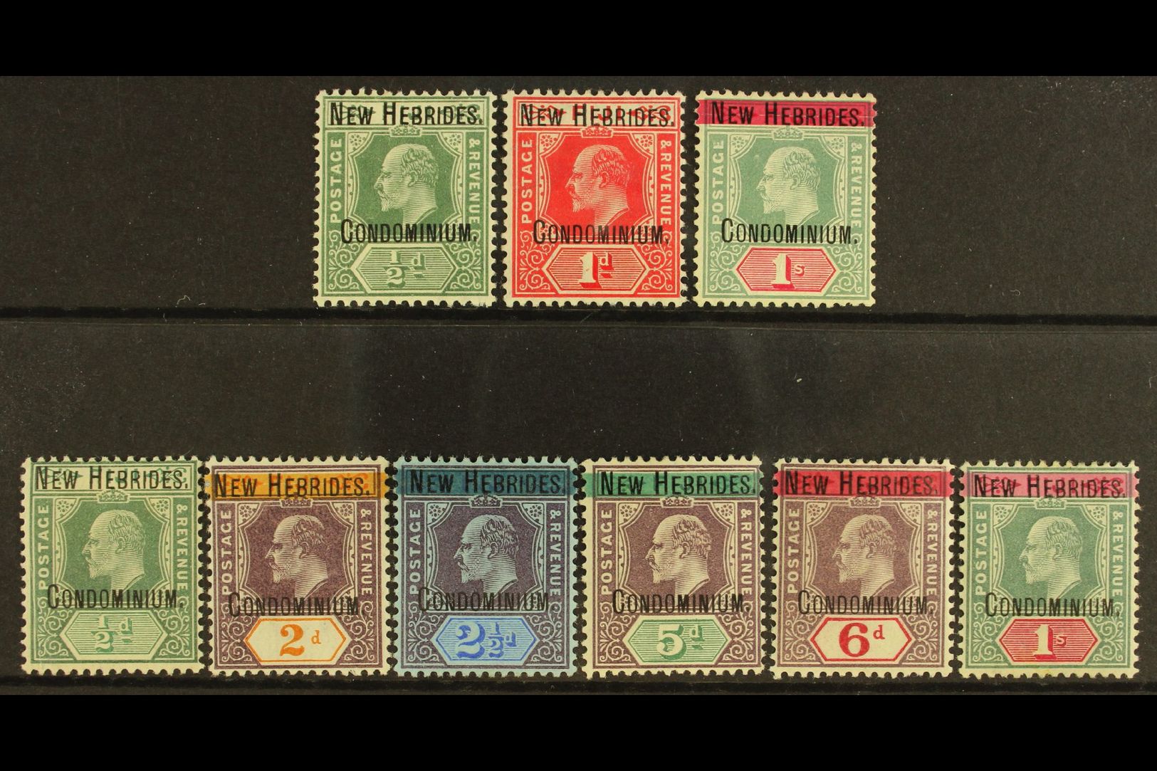 1908 Fiji Opt'd KEVII Set, SG 1a/9, Fine Mint (9 Stamps) For More Images, Please Visit Http://www.sandafayre.com/itemdet - Andere & Zonder Classificatie