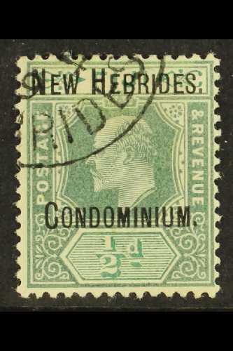 ENGLISH 1908 ½d Green Wmk Crown CA, SG 4, Very Fine Used. For More Images, Please Visit Http://www.sandafayre.com/itemde - Autres & Non Classés