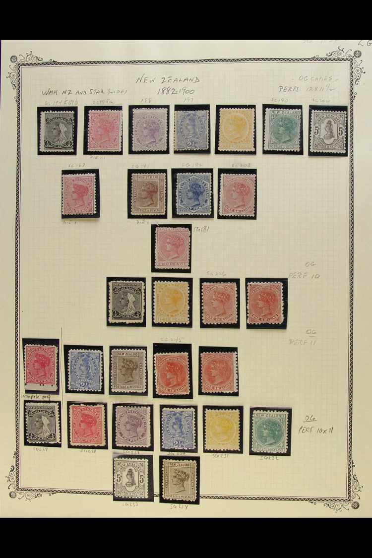1882-1900 SIDEFACE ISSUES. MINT COLLECTION In Hingeless Mounts On A Page, Inc 1882-1900 Perf 12x11½ Set To 1s Inc 1d (x2 - Andere & Zonder Classificatie