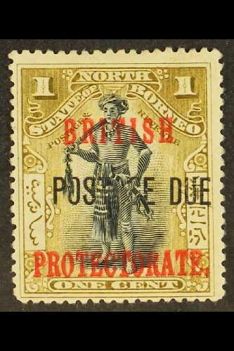 POSTAGE DUE 1902-12 1c Black And Bistre-brown (no Stop After "DUE"), SG D37a, Fine Unused (no Gum). For More Images, Ple - Bornéo Du Nord (...-1963)