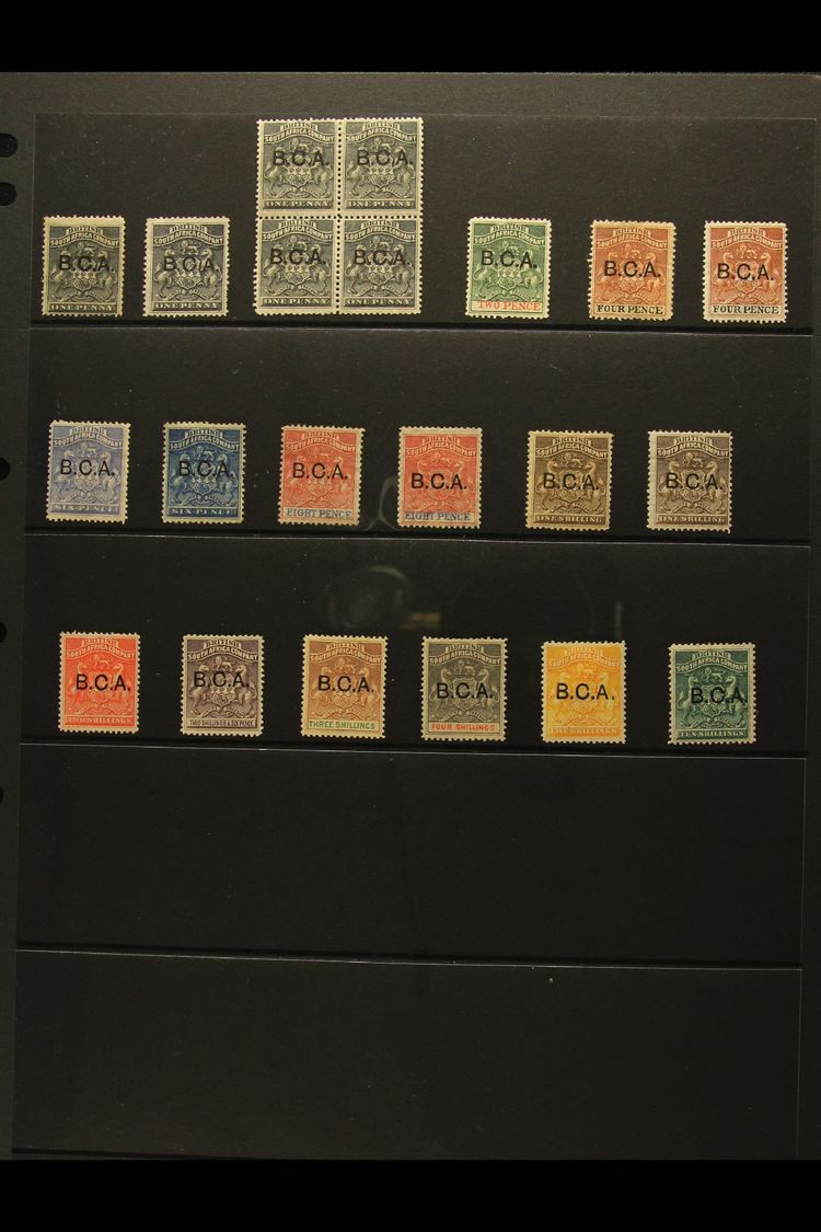 1891-95 "B.C.A." OVERPRINTS Fine Mint Selection Covering All Values To 10s (SG 1/13). Comprises 1d (6, Including A Block - Nyassaland (1907-1953)