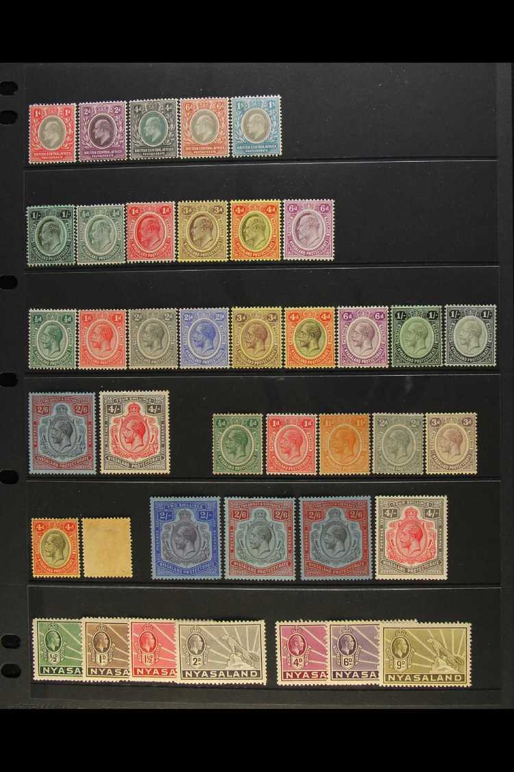 1903-64 MINT COLLECTION We See 1903-4 KEVII 1d To 1s, 1908-11 1s Wmk MCA, Then ½d To 6d, 1913-21 Wmk MCA KGV All Values  - Nyasaland (1907-1953)