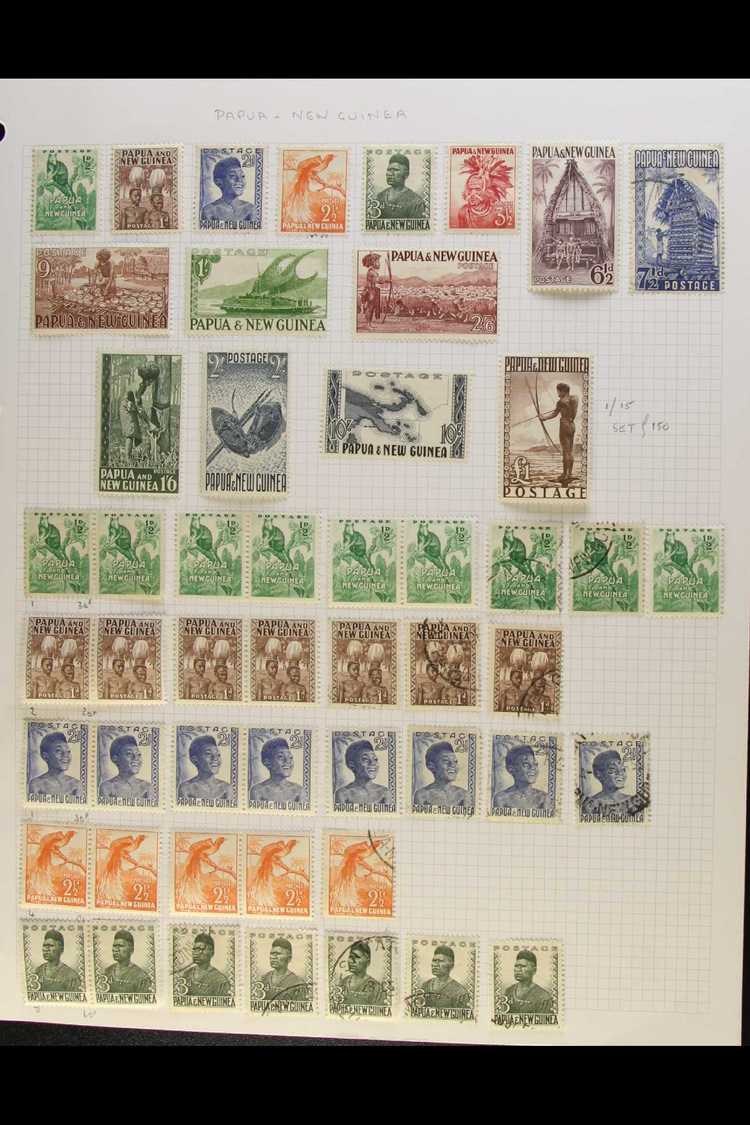 1952-2011 COLLECTION On Leaves, Mint & Used, 1950's Issues With Light Duplication Otherwise Virtually All Different, Inc - Papua New Guinea