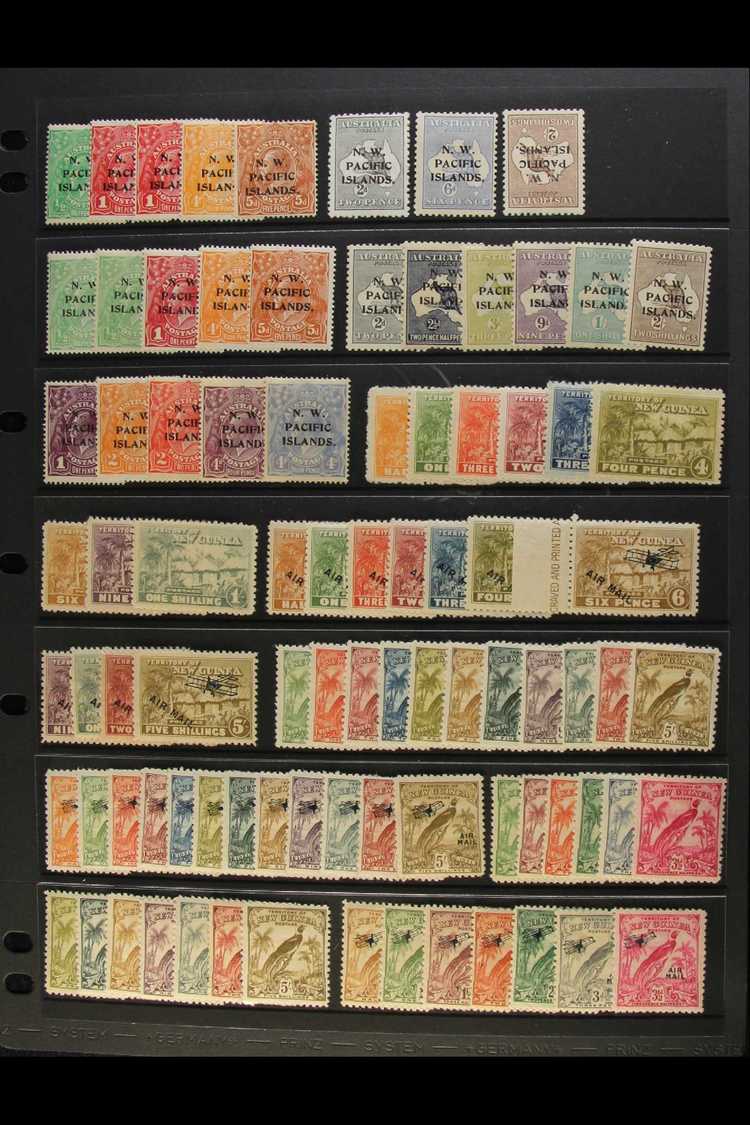 1915-34 FINE MINT COLLECTION With N.W.P.I. Opts Incl. 1915-16 2s Inverted Watermark, 1918-22 To 2s, Heads To 4d New Colo - Papoea-Nieuw-Guinea