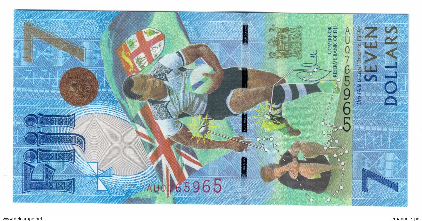 Fiji 7 Dollars Rugby UNC - Fidji