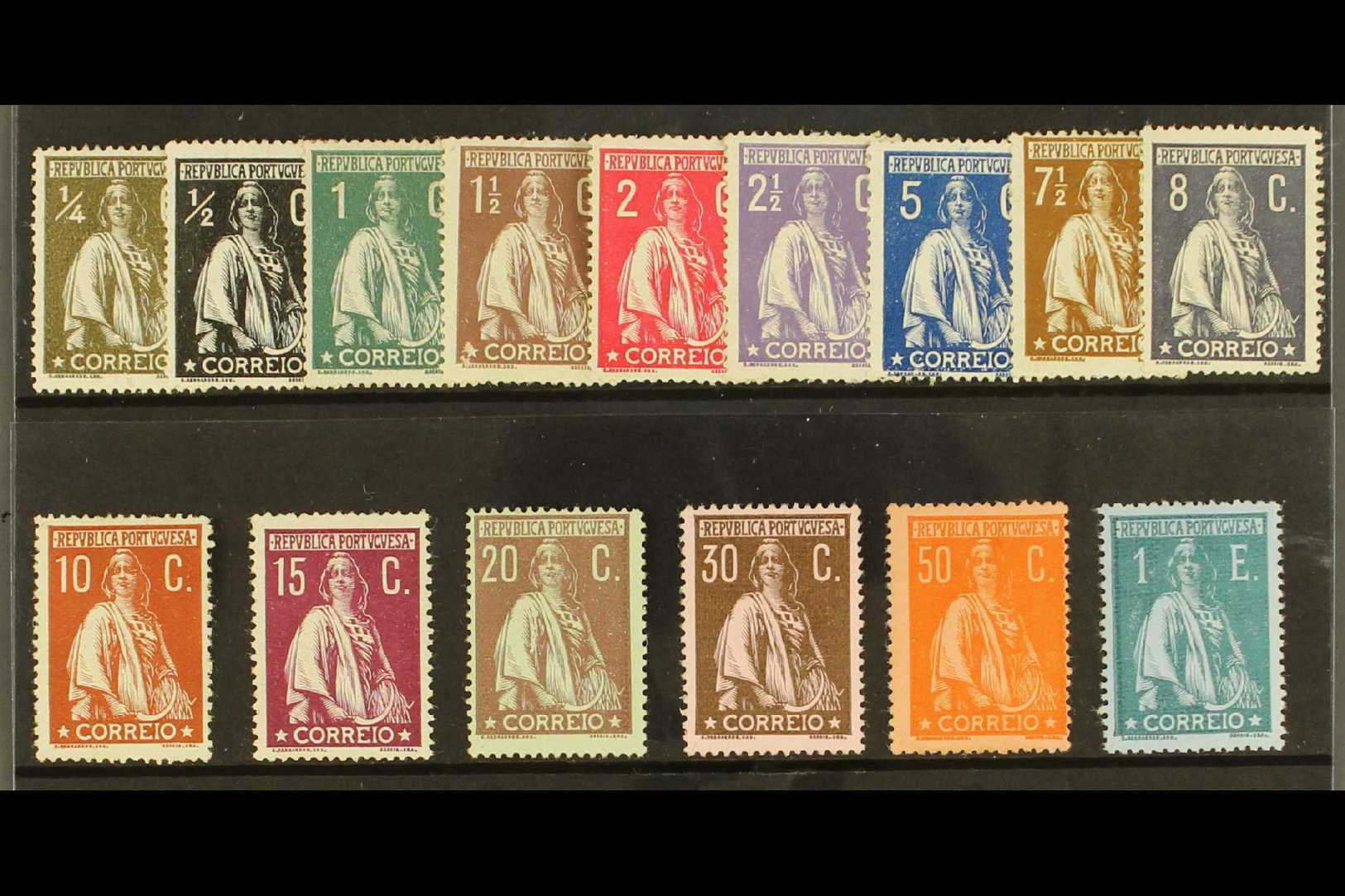 1912 Ceres Chalk Paper Perf 15x14 Complete Set, Afinsa 206/220, Fine Mint (15 Stamps) For More Images, Please Visit Http - Andere & Zonder Classificatie