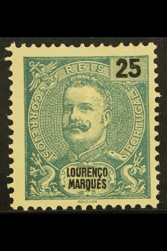 LOURENCO MARQUES 1898-1901 25r Blue-green "Carlos" Perf 12½, SG 52, Mint Without Gum As Issued For More Images, Please V - Other & Unclassified