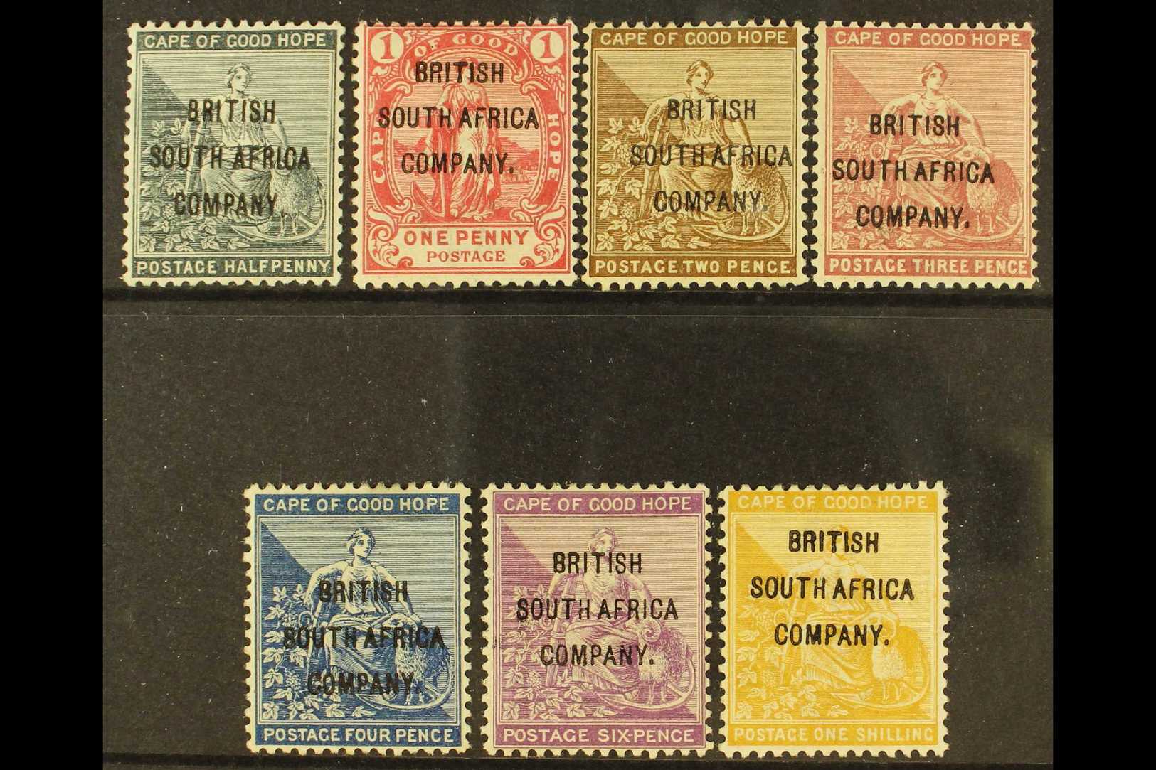 1896 Cape Of Good Hope Overprints Set, SG 58/64, Very Fine Mint (7). For More Images, Please Visit Http://www.sandafayre - Other & Unclassified