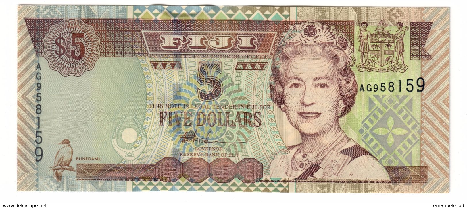 Fiji 5 Dollars 2002 UNC - Figi