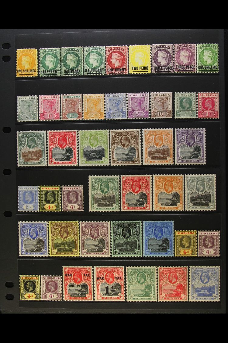 1868-1949 MINT COLLECTION We See QV 5s Wmk Crown CC, 1884-94 Wmk Crown CA Values To 1s, 1890-7 QV Set, 1902 ½d & 1d, 190 - Sainte-Hélène
