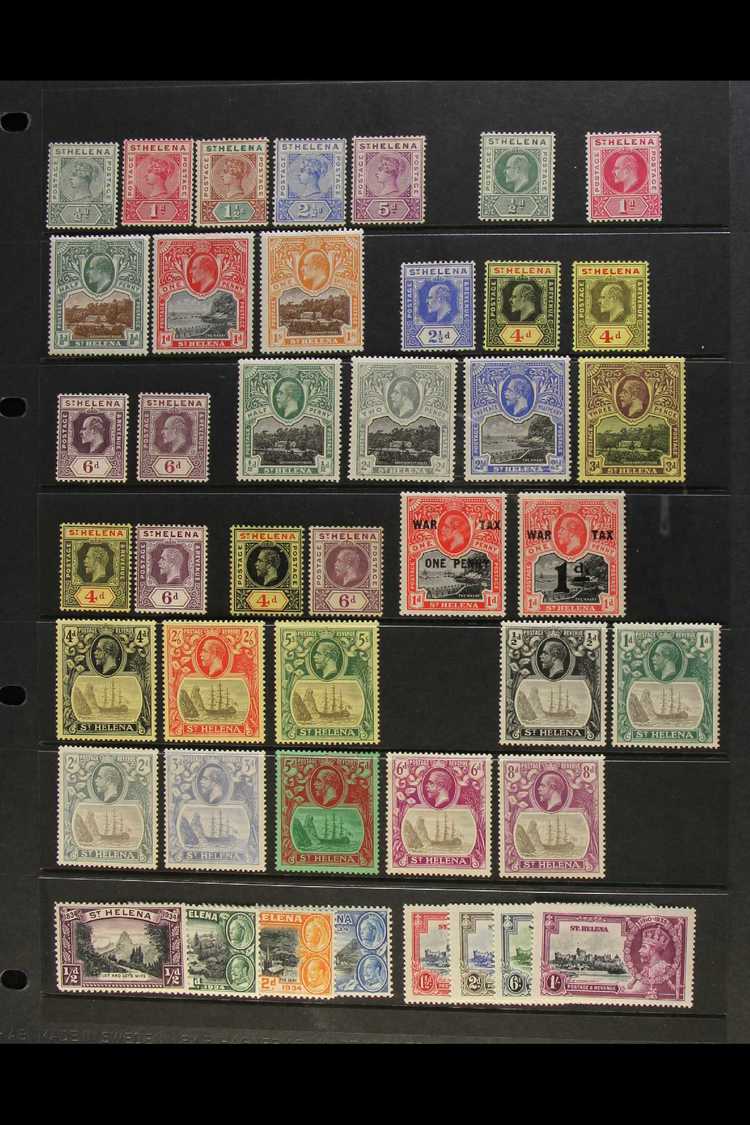 1890-1935 FINE MINT ALL DIFFERENT Collection In Beautiful Condition Which Includes 1890-97 Values To 5d, 1902 ½d And 1d, - Sainte-Hélène