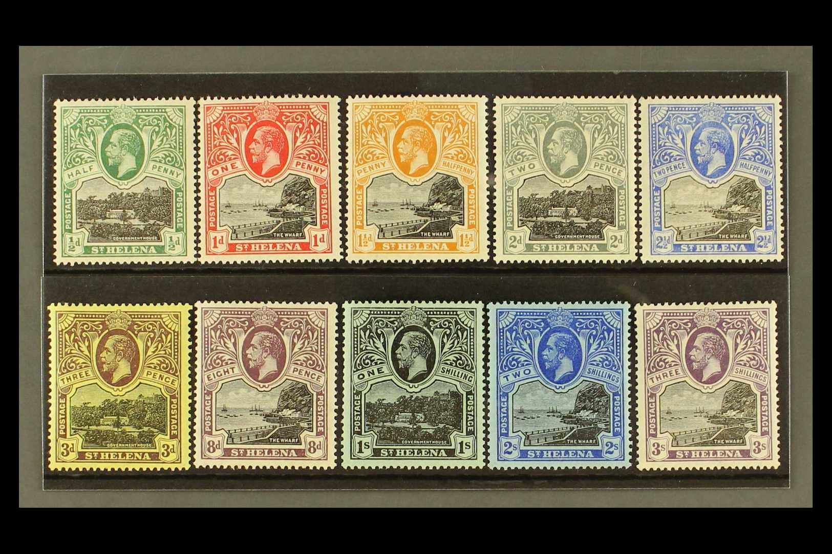 1912-16 Complete Set, SG 72/81, Fine Hinged Mint, Fresh (10 Stamps) For More Images, Please Visit Http://www.sandafayre. - Saint Helena Island