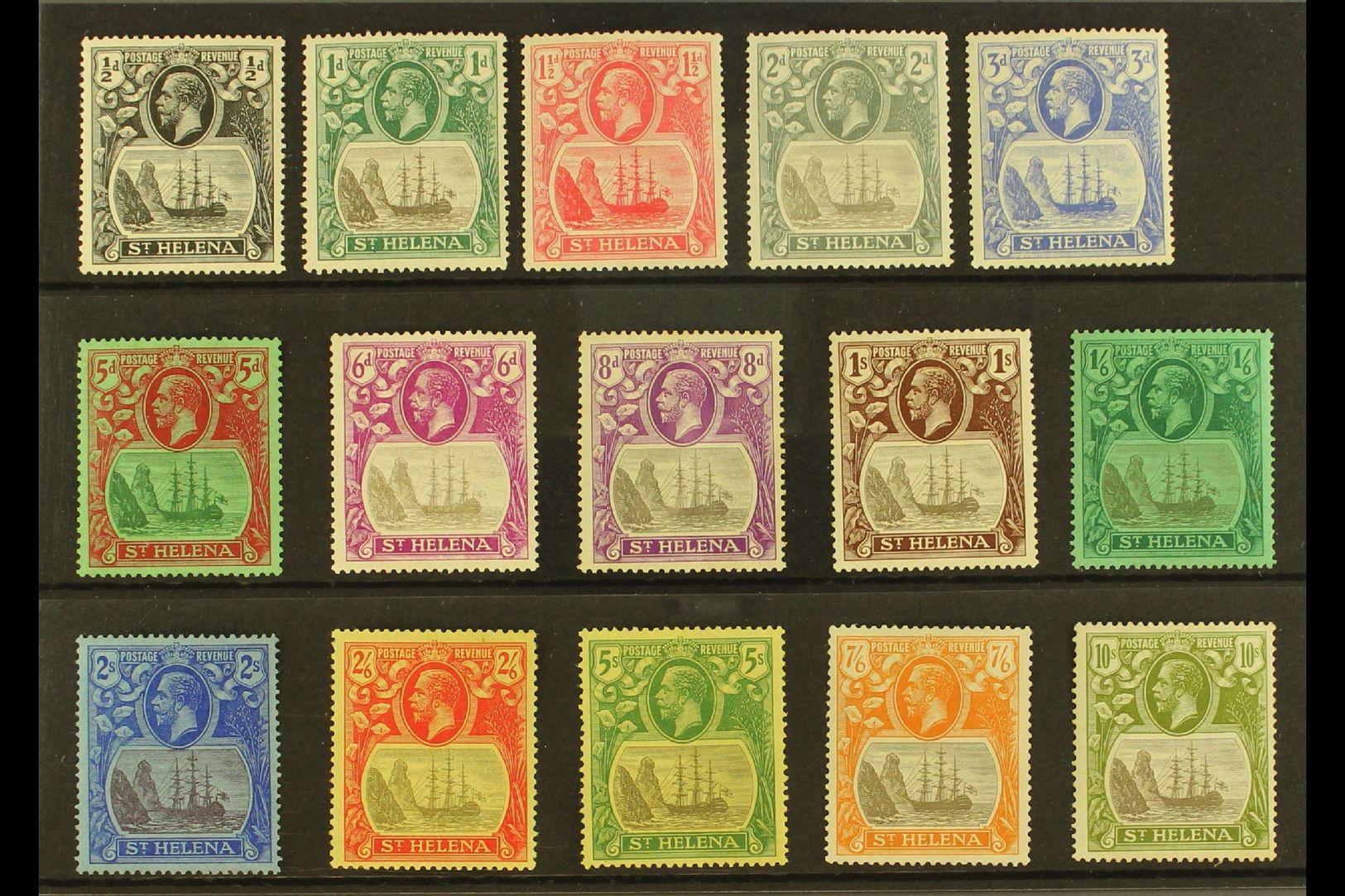 1922-37 Multi Script CA Watermark Set To 10s, SG 97/112, Mint (15 Stamps) For More Images, Please Visit Http://www.sanda - Sint-Helena