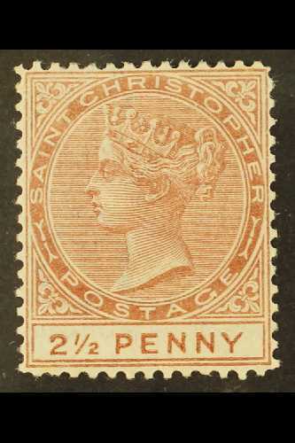 1879 2½d Red Brown, SG 7, Fine Mint. For More Images, Please Visit Http://www.sandafayre.com/itemdetails.aspx?s=614735 1 - St.Christopher, Nevis En Anguilla (...-1980)