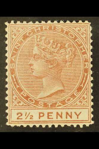 1879 2½d Red Brown, SG 7, Fine Mint. For More Images, Please Visit Http://www.sandafayre.com/itemdetails.aspx?s=614735 1 - St.Christopher-Nevis-Anguilla (...-1980)