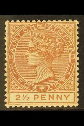 1882-90 2½d Deep Red Brown, SG 15, Fresh Mint. For More Images, Please Visit Http://www.sandafayre.com/itemdetails.aspx? - St.Christopher-Nevis-Anguilla (...-1980)