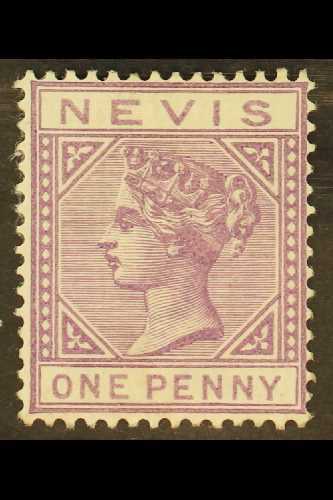 1882 1d Lilac-mauve, SG 26, Fine Mint. For More Images, Please Visit Http://www.sandafayre.com/itemdetails.aspx?s=614772 - St.Christopher-Nevis & Anguilla (...-1980)