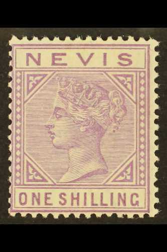 1890 1s Pale Violet, SG 34, Superb Never Hinged Mint.  For More Images, Please Visit Http://www.sandafayre.com/itemdetai - St.Christopher-Nevis & Anguilla (...-1980)