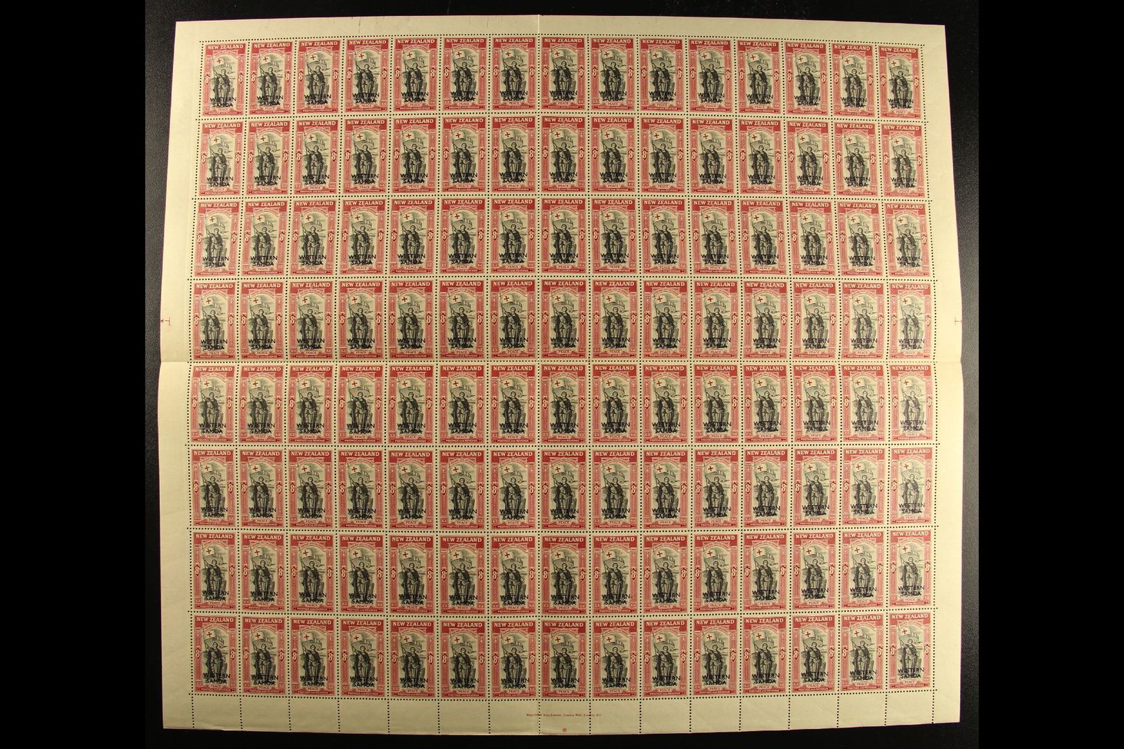 1946 1946 Peace Set, SG 215/18, In SHEETS OF 120 STAMPS, Never Hinged Mint. (4 Sheets = 480 Stamps) For More Images, Ple - Samoa