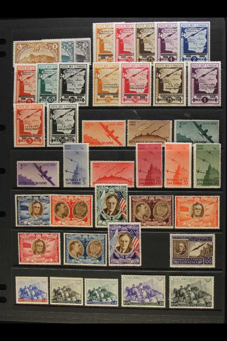 1931-1959 AIR POST COLLECTION A Delightful, ALL DIFFERENT Mint & Never Hinged Mint Selection On A  Pair Of Stock Pages.  - Autres & Non Classés