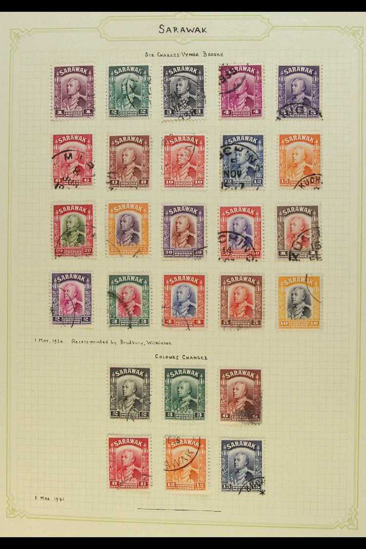 1934-1965 FINE USED COLLECTION Neatly Presented On Album Pages With Complete Sets & "Better" Values. Includes The 1934-4 - Sarawak (...-1963)