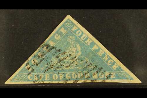 CAPE OF GOOD HOPE 1861 4d Pale Milky Blue "Wood-block", SG 14, Lovely Appearance With Full Colour And Margins All Round  - Non Classés