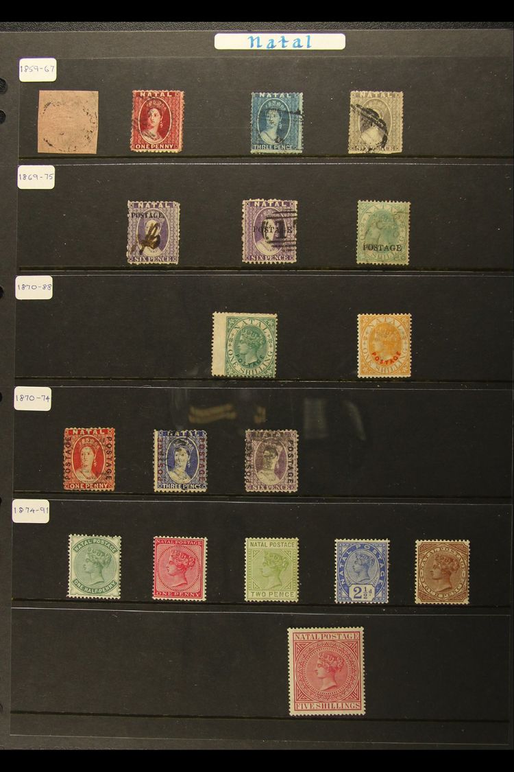 NATAL 1859 - 1908 Small But Useful Mint And Used Selection On Hagner Pages Including 1857 1d Rose Used With Central Cds, - Sin Clasificación