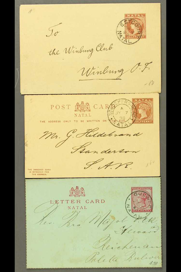 NATAL An Attractive Range Of Used Postal Stationery From Smaller Offices, With 1892 ESTCOURT On ½d Wrapper; 1898 NOODSBE - Unclassified