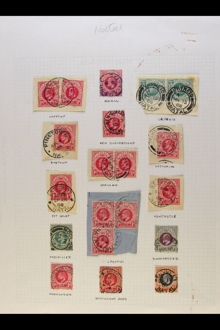 NATAL POSTMARKS COLLECTION Presented On Album Pages. Includes Natal QV To KEVII Ranges Bearing Numeral Cancels To "35" A - Zonder Classificatie