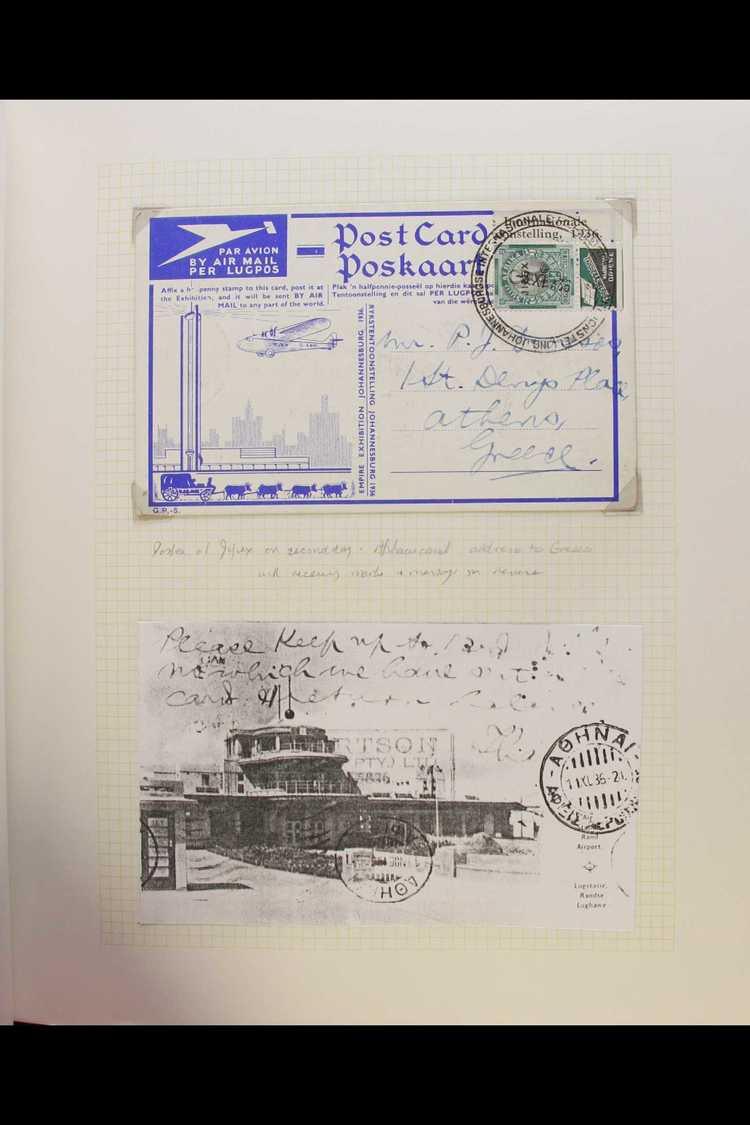 1936-7 EMPIRE EXHIBITION FABULOUS COLLECTION, Begins With Specially Printed, Blue Backed Airmail Postcards Sent Around T - Non Classés