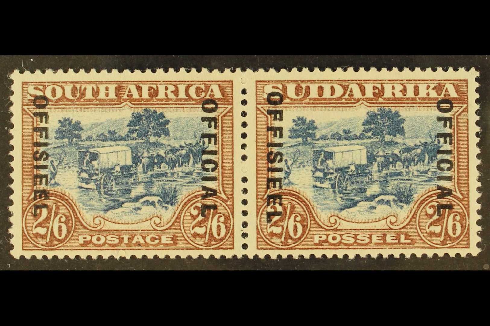 OFFICIAL 1930-47 2s6d Blue & Brown With DIAERESIS VARIETY Over Second "E" In "OFFISIEEL" On English Stamp, SG.O19c, Neve - Zonder Classificatie