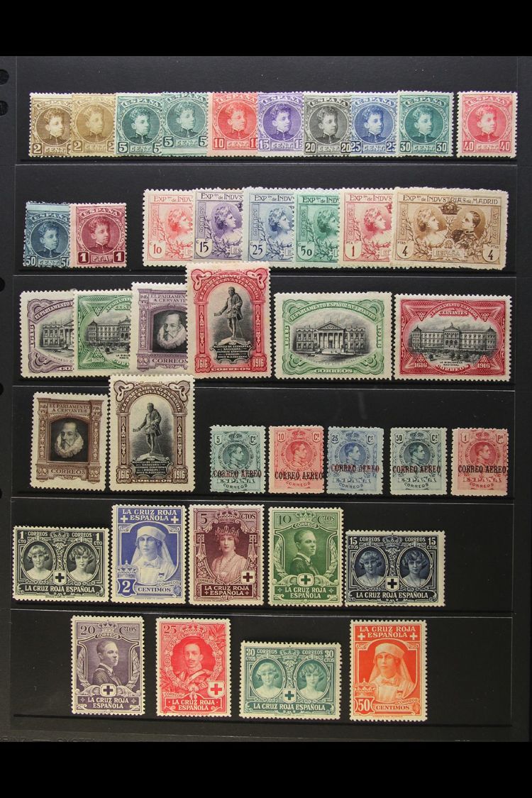 1901-29 FINE MINT COLLECTION Presented Chronologically On Stock Pages. Includes 1901-05 Alfonso Set To 1p (ex 40c Olive- - Other & Unclassified