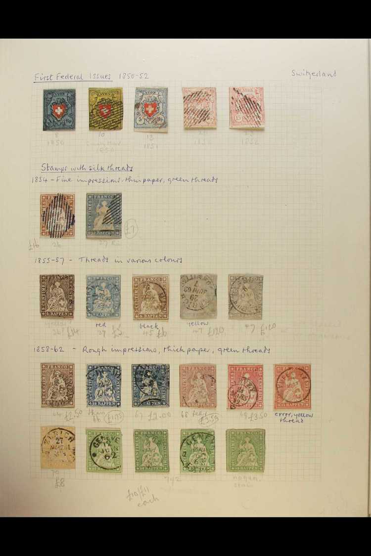 1850-1958 COLLECTION IN AN ALBUM Mint And Used, The Early Imperfs In Mixed Condition, A Few Later 19th Century With Faul - Andere & Zonder Classificatie