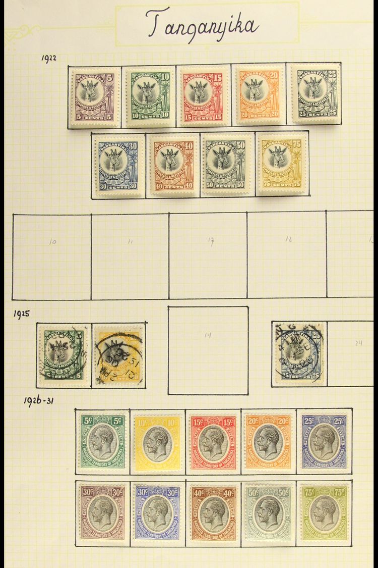 1922-61 ALL DIFFERENT Fine Mint And Used Collection, Includes 1922-24 Giraffes Set To 75c Mint, 1925 5c, 10c And 25c Gir - Tanganyika (...-1932)
