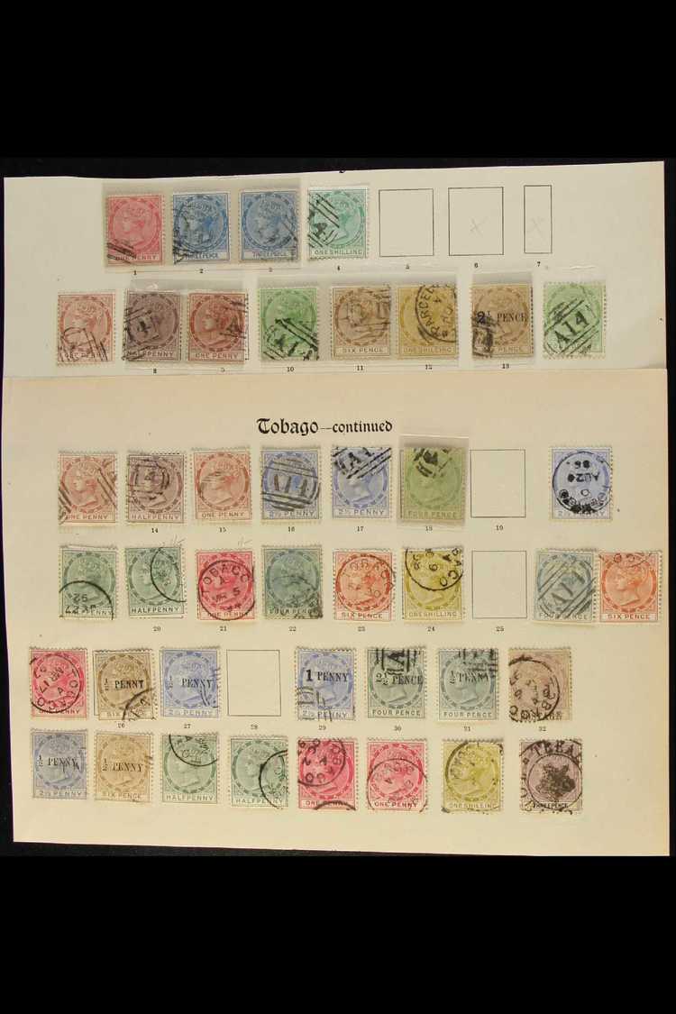 1879-1896 ATTRACTIVE FINE USED COLLECTION On A Page, Inc 1879 1d, 3d (x2) & 1s, 1880 Set Inc 1d (x2) & 4d (x2), 1883 2½d - Trinité & Tobago (...-1961)