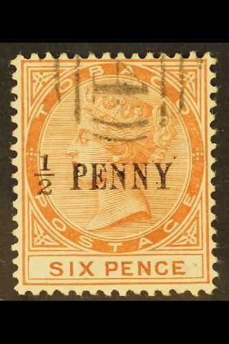 1886-89 ½d On 6d Orange-brown Surcharge, SG 28, Fine Used, Fresh. For More Images, Please Visit Http://www.sandafayre.co - Trinité & Tobago (...-1961)