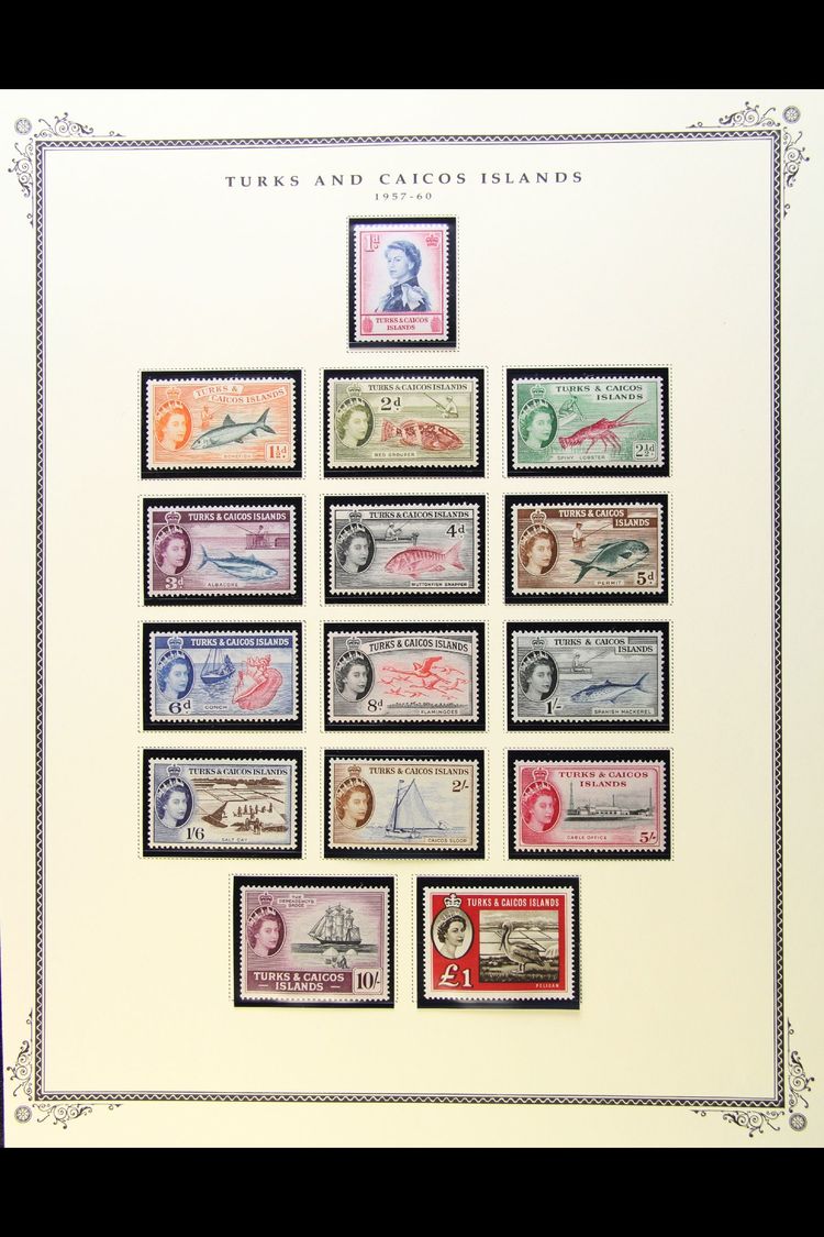 1953-73 COMPLETE MINT / NHM COLLECTION Presented In Mounts On Printed Pages. An Attractive Collection With A Complete Ru - Turks & Caicos (I. Turques Et Caïques)