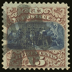 1869 15c Blue & Brown, Type I, Scott 118, SG 120, Good Colour & Centering, Fine To Very Fine Used For More Images, Pleas - Andere & Zonder Classificatie