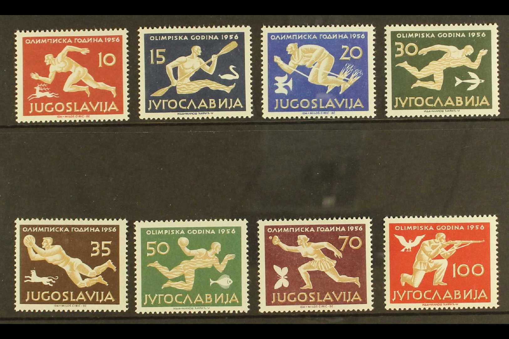 1956 Olympics Complete Set, Michel 804/811 Or SG 835/842, Superb Mint, Extremely Lightly Hinged. (8 Stamps) For More Ima - Andere & Zonder Classificatie