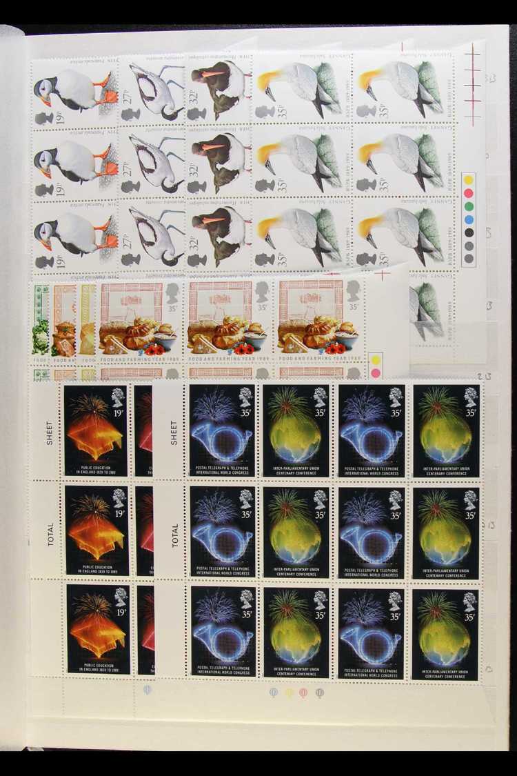 1989-90 NHM COMMEMORATIVE SETS IN MULTIPLES A Complete Two Year Run Of Commemoratives (no Greetings), From 1989 Birds To - Autres & Non Classés